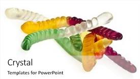 Presentation with jelly - Amazing presentation theme having obesity kids - colorful jelly worms snakes isolated backdrop and a white colored foreground