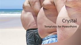  Presentation with fat - Amazing theme having obesity measurement - close up of three obese backdrop and a coral colored foreground