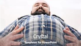  Presentation with weight loss - PPT layouts consisting of obesity surgery - adult man in small shirt background and a gray colored foreground