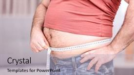  Presentation with obesity - Cool new PPT theme with obesity surgery - adult man in t-shirt jeans backdrop and a light gray colored foreground