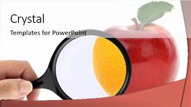  Presentation with diet - PPT layouts with obesity surgery - diet concept fruits against cellulite background and a white colored foreground