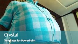  Presentation with fat - Presentation consisting of obesity surgery - fat man belly bottom view background and a teal colored foreground
