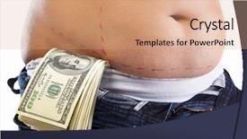  Presentation with stomach - Cool new presentation with obesity surgery - overweight female stomach being marked backdrop and a  colored foreground