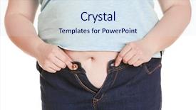  Presentation with obesity and weight loss - Cool new slides with obesity surgery - stout adult woman trying backdrop and a sky blue colored foreground