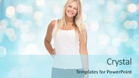  Presentation with light and people - Colorful PPT layouts enhanced with obesity teenagers - people holidays style and body backdrop and a sky blue colored foreground