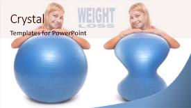  Presentation with weight loss - Beautiful presentation theme featuring obesity teenagers - weight loss concept women backdrop and a  colored foreground