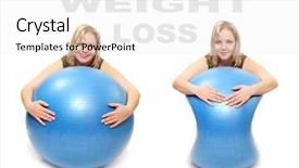  Presentation with weight loss - Presentation theme having obesity teenagers - weight loss concept women background and a  colored foreground