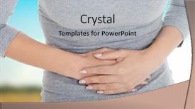  Presentation with group of three young girl - Presentation theme having obesity teenagers - young casual girl woman is background and a light gray colored foreground