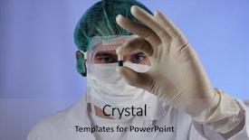  Presentation with medical obgyn - Colorful presentation enhanced with obgyn - medical science equipment research laboratory backdrop and a light gray colored foreground