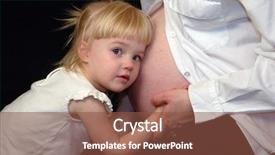  Presentation with obgyn - Audience pleasing slide deck consisting of obgyn - pregnant mother and daughter embracing backdrop and a tawny brown colored foreground