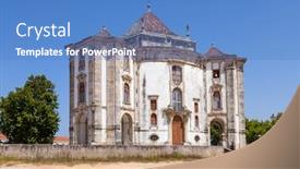  Presentation with 18th century - Slide deck consisting of da pedra sanctuary 18th century background and a teal colored foreground