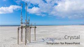  Presentation with german - Cool new slide set with object-made-of-flotsam backdrop and a light gray colored foreground