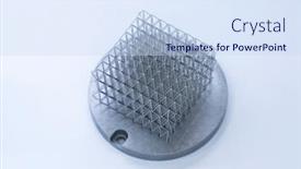  Presentation with metal - Presentation with object-printed-on-metal-3d background and a sky blue colored foreground