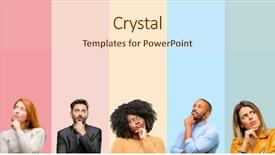  Presentation with cool - Beautiful slide deck featuring objections - cool group of people woman backdrop and a cream colored foreground