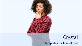  Presentation with black women beautiful woman - Beautiful theme featuring objections successes - beautiful arab woman doubt expression backdrop and a  colored foreground