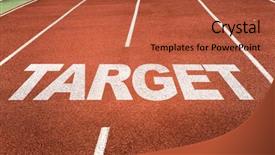  Presentation with objective - Beautiful presentation theme featuring objective tracking - target written on running track backdrop and a red colored foreground