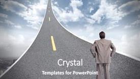  Presentation with objective - Slide set having objective tracking - way to success business man background and a  colored foreground