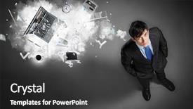  Presentation with air - Beautiful PPT layouts featuring objects flying in air top backdrop and a dark gray colored foreground