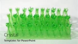  Presentation with liquid - Cool new slide set with objects-of-blue-ring-photopolymer backdrop and a seafoam green colored foreground