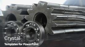  Presentation with bearing - Slides enhanced with oblong-gears-and-ball-bearing background and a dark gray colored foreground