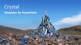  Presentation with spirits - PPT theme enhanced with obo-a-place-of-worship background and a teal colored foreground