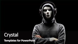  Presentation with hacker white - PPT layouts having obscured dark face data thief background and a black colored foreground