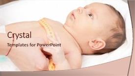  Presentation with baby doctor - Beautiful PPT theme featuring observation medical observation - close-up shot of pediatrician examines backdrop and a lemonade colored foreground