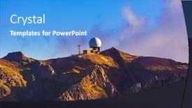  Presentation with travel - Colorful theme enhanced with observatory-on-pico-do-arierio backdrop and a teal colored foreground