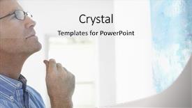  Presentation with art gallery - PPT theme enhanced with observing painting in art gallery background and a white colored foreground