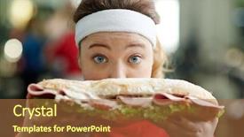  Presentation with cute sandwich - PPT theme enhanced with obsession - closeup portrait of cute overweight background and a red colored foreground