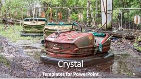  Presentation with pripyat - Slide set enhanced with obsolete rusty cars in pripyat background and a tawny brown colored foreground