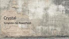  Presentation with wall street - PPT theme featuring obsolete street wall and pavement background and a soft green colored foreground