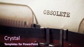  Presentation with obsolete - Amazing PPT layouts having obsolete-word-written backdrop and a wine colored foreground