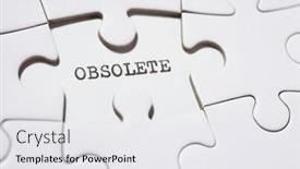  Presentation with obsolete - Presentation design featuring obsolete-word-written background and a white colored foreground