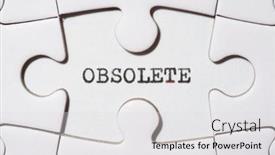  Presentation with obsolete - Presentation theme consisting of obsolete-word-written background and a light gray colored foreground