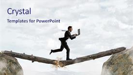  Presentation with overcoming - Colorful slide deck enhanced with obstacle achieving goals - overcoming fear of failure mixed backdrop and a sky blue colored foreground