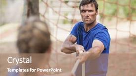  Presentation with obstacle course - Audience pleasing PPT theme consisting of obstacle course in boot camp backdrop and a coral colored foreground