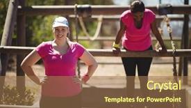  Presentation with obstacle course - Theme consisting of obstacle course in boot camp background and a coral colored foreground