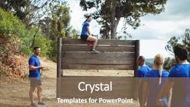  Presentation with obstacle course - Amazing theme having obstacle course in bootcamp backdrop and a  colored foreground