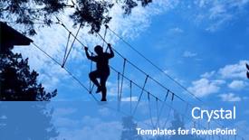  Presentation with obstacle course - Slide deck consisting of obstacles - silhouette of boy climbing background and a teal colored foreground