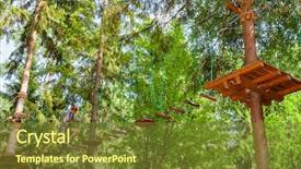  Presentation with obstacle course - PPT layouts featuring obstacles - teenager boy wearing safety harness background and a tawny brown colored foreground