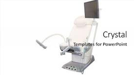  Presentation with background - Audience pleasing slide deck consisting of obstatric surgery - gynecological chair under the white backdrop and a  colored foreground