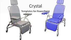 Presentation with colorful movable teeth - Beautiful presentation theme featuring obstatric surgery - movable gynecological chair backdrop and a white colored foreground