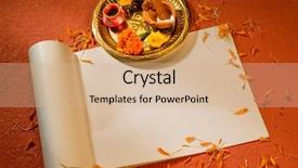  Presentation with business book - Amazing slides having occasion of a diwali backdrop and a coral colored foreground