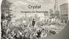  Presentation with journal - PPT theme having occasion of transatlantic telegraph background and a light gray colored foreground