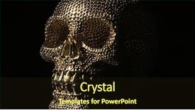  Presentation with ceremony - Amazing PPT layouts having occult ceremony with gold skull backdrop and a wine colored foreground