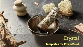  Presentation with ritual - Slide deck with occult-science-and-supernatural-concept background and a tawny brown colored foreground