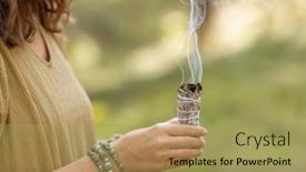  Presentation with ritual - Presentation theme enhanced with occult-science-and-supernatural-concept background and a yellow colored foreground