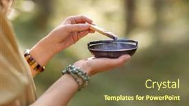  Presentation with ritual - PPT theme having occult-science-and-supernatural-concept background and a tawny brown colored foreground