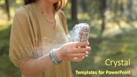  Presentation with ritual - Presentation design enhanced with occult-science-and-supernatural-concept background and a tawny brown colored foreground